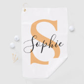 Elegant Script Custom Name Personalized Gift Golfhanddoek (Insitu)