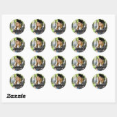 Elegant Script Custom Photo Afstuderen Ronde Sticker (Vel)