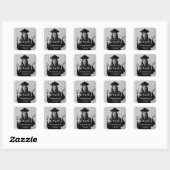 Elegant Script Custom Photo bedankt Afstuderen Vierkante Sticker (Vel)
