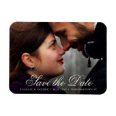 Elegant Script Custom Photo Save the Date Wedding Magneet (Horizontaal)