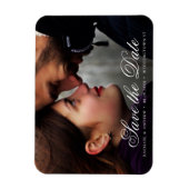 Elegant Script Custom Photo Save the Date Wedding Magneet (Verticaal)