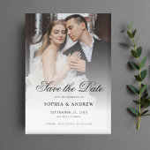 Elegant Script Custom Photo Save the Date Wedding Magneet