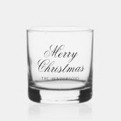 Elegant Script Custom Text Christmas Cocktail Whisky Glas (Voorkant)