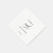 Elegant Script Custom Wedding Monogram Napkins Servet (Hoek)