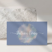 Elegant Script Dandelion Blue Healthcare Visitekaartje
