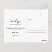 Elegant Script Dank U Betrouwingsfoto Briefkaart (Achterkant)