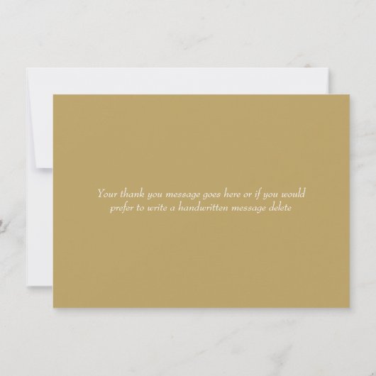 Elegant Script Dank u Chic Gold Dust Confetti Bedankkaart (Achterkant)