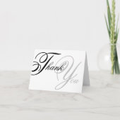 Elegant Script Dank u gevouwen Wenskaart Kaart (Voorkant)