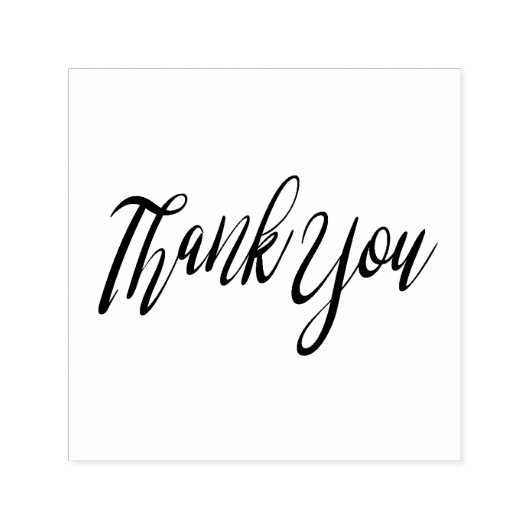Elegant Script Dank u zelf-inkt stempel (Design)