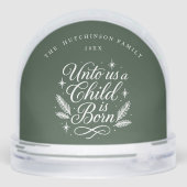 Elegant Script Dark Green Photo Religious (Arrière)