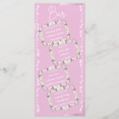 Elegant script De bar bruiloft Drink menu Kaart (Voorkant)