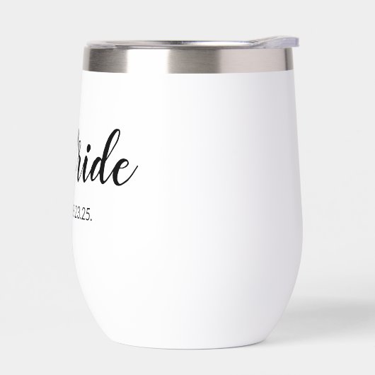 Elegant script De bruid Gepersonaliseerde Trouwwij (Links)