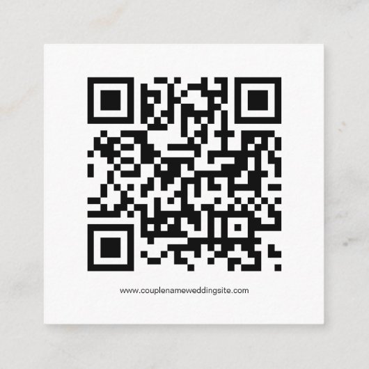 Élégant script de budget QR Code Mariage carte RSV (Dos)