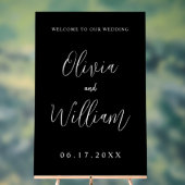 Élégant script de calligraphie Mariage Bienvenue (Neutre)