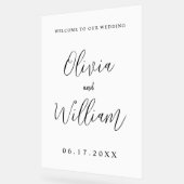 Élégant script de calligraphie Mariage Bienvenue (Angle)