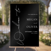 Élégant script de calligraphie Mariage Bienvenue