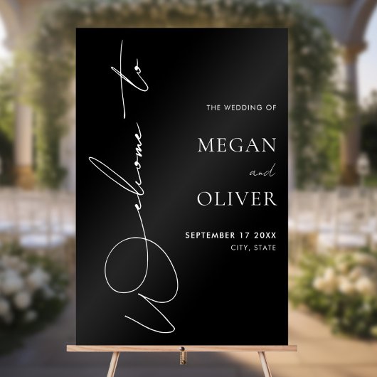 Élégant script de calligraphie Mariage Bienvenue