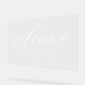 Élégant script de calligraphie Mariage de bienvenu (Angle)