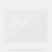 Élégant script de calligraphie Mariage de bienvenu (Recto)