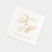 Élégant script de calligraphie Mariage monogramme (Gauche)