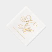 Élégant script de calligraphie Mariage monogramme (Droite)