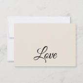 Élégant Script de crème Menu Choix Mariage RSVP (Dos)