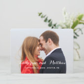 Elegant script | De datum-fotokaart opslaan Save The Date (Staand voorkant)