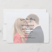 Elegant script | De datum-fotokaart opslaan Save The Date (Achterkant)