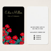 Élégant Script de Flore Rouge (Devant & derrière)