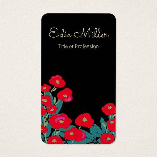 Élégant Script de Flore Rouge (Devant)