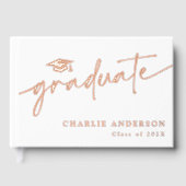 Élégant script de graduation diplômé casquette nom (Recto)