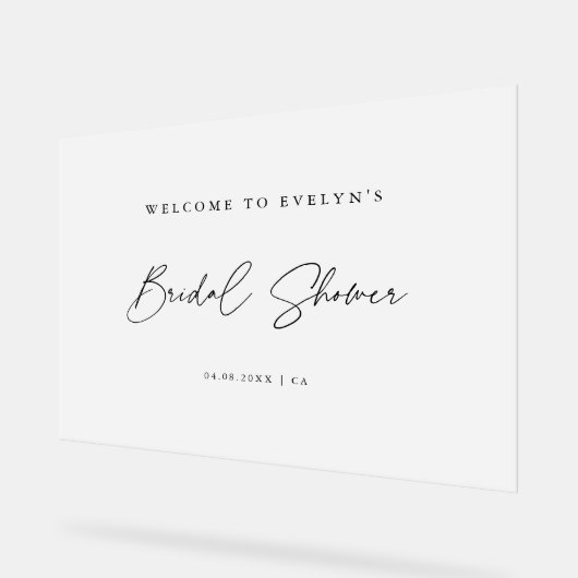 Élégant script de la Fête des mariées gelée Bienve (Angle)