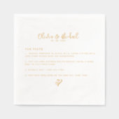 Élégant script de mariage Fun Facts Gold (Recto)