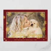 Élégant script de Noël Joyeux vacances photo (Recto)