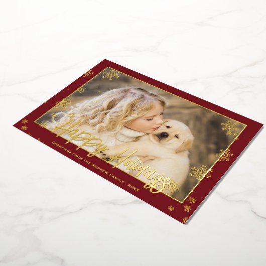 Élégant script de Noël Joyeux vacances photo (Rotation)