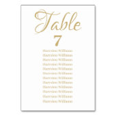 Elegant script douane gold text Wedding Kaart (Achterkant)