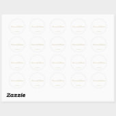 Elegant script douane Wedding-favorietstickers Ronde Sticker (Vel)