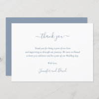 Elegant Script Dusty Blue Weddenschap Hartelijk da
