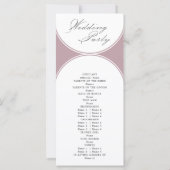 Élégant Script Dusty Rose Arch Wedding Programme (Dos)