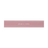 Elegant Script Dusty Roze Bruiloft Uitnodigingen Wikkel (Vlak)