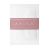 Elegant Script Dusty Roze Bruiloft Uitnodigingen Wikkel (Voorkant Voorbeeld)