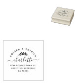 Elegant script Eenvoudige twee namen Retouradres Rubberstempel (Gestempeld)