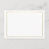Elegant Script en Gold Border Accommodaties Informatiekaartje (Achterkant)
