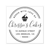 Elegant script en rand Bakkerij logo business Zelfinktende Stempel (Design)