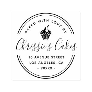 Elegant script en rand Bakkerij logo business Zelfinktende Stempel