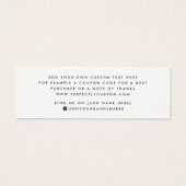 Élégant script entreprise merci insérer carte (Dos)