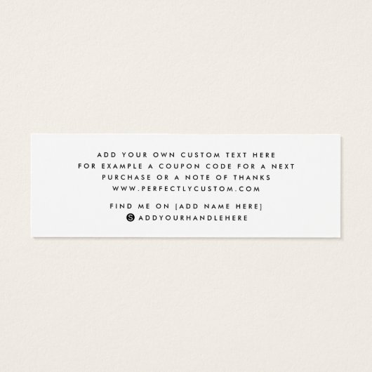 Élégant script entreprise merci insérer carte (Dos)