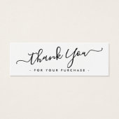 Élégant script entreprise merci insérer carte (Devant)