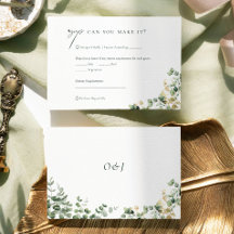 Elégant Script Eucalyptus Foliage Mariage RSVP
