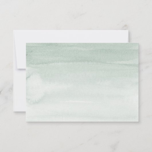 Elegant Script Eucalyptus Greenery Wedding RSVP Kaartje (Achterkant)